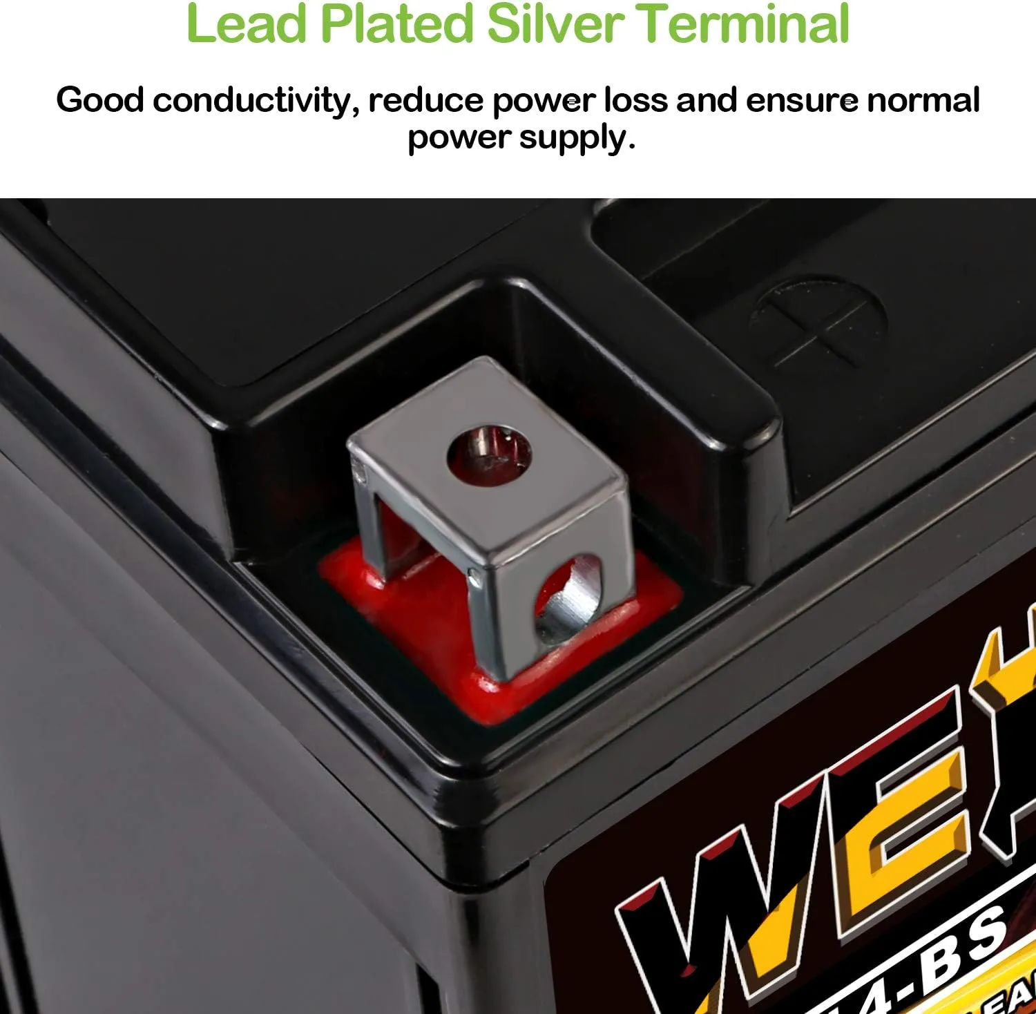 Weize YTX14 BS ATV Battery High Performance - Maintenance Free - Sealed AGM YTX14-BS Motorcycle Battery compatible with Honda Suzuki Kawasaki Yamaha scooter snowmobile