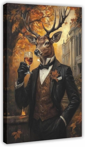 Well Dressed Stag Poster Victorian Portrait Whisky Art Prints（3）