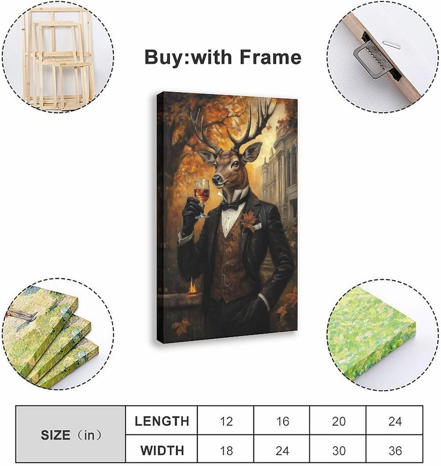Well Dressed Stag Poster Victorian Portrait Whisky Art Prints（3）