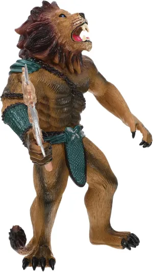 Werewolf Soldier Statue Realistic Werewolf Figure for Creative Play and Education for Parties Home Decoration and Present Giving Wild Animal Ornament