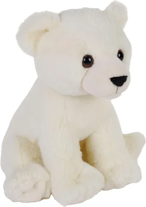 Wild Republic Earthkins Mini Polar Bear, Stuffed Animal, 8 inch, Plush Toy, Eco-Friendly