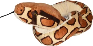 Wild Republic Snake Plush, Stuffed Animal, Plush Toy, Gifts for Kids, Burmese Python 54"