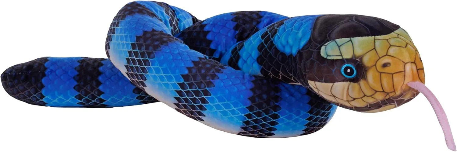 Wild Republic Snakes Eco Yellow Lipped, Stuffed Animal, 54 Inches, Plush Toy, Fill is Spun Recycled Water Bottles, Eco Friendly