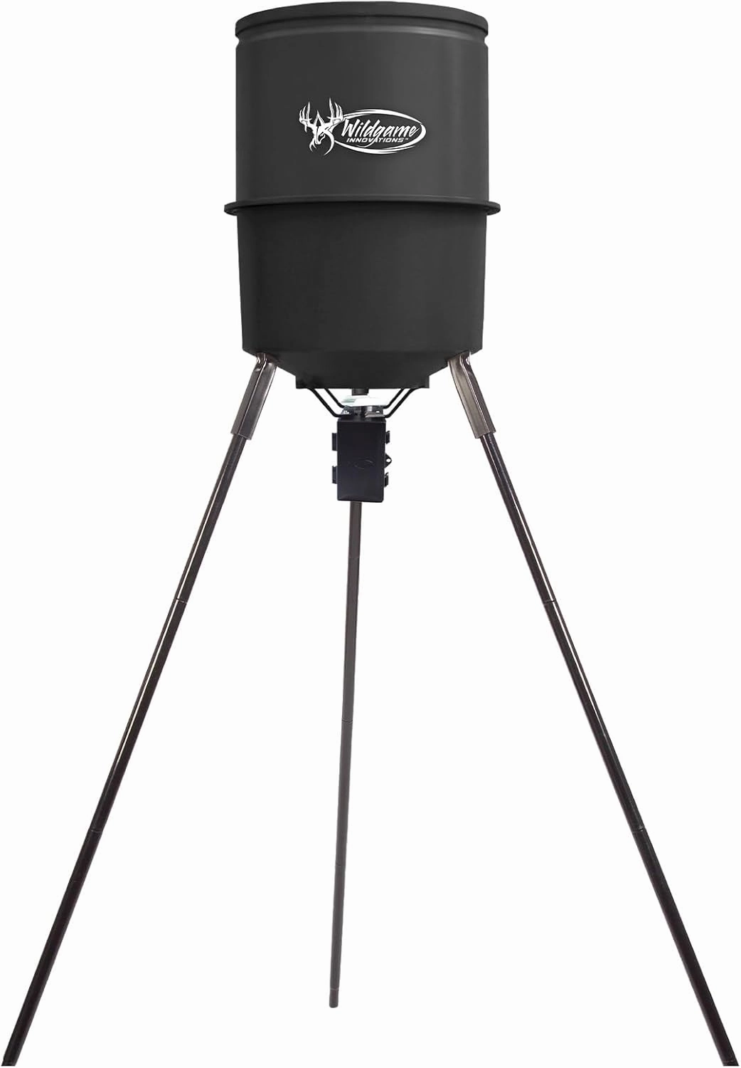 WILDGAME INNOVATIONS Quick-Set 270 lb Game Feeder with Digital Timer | Durable Tripod Corn/Pellet Hunting Feeder with 1-4 Available Feed Times & 30-feet Radius