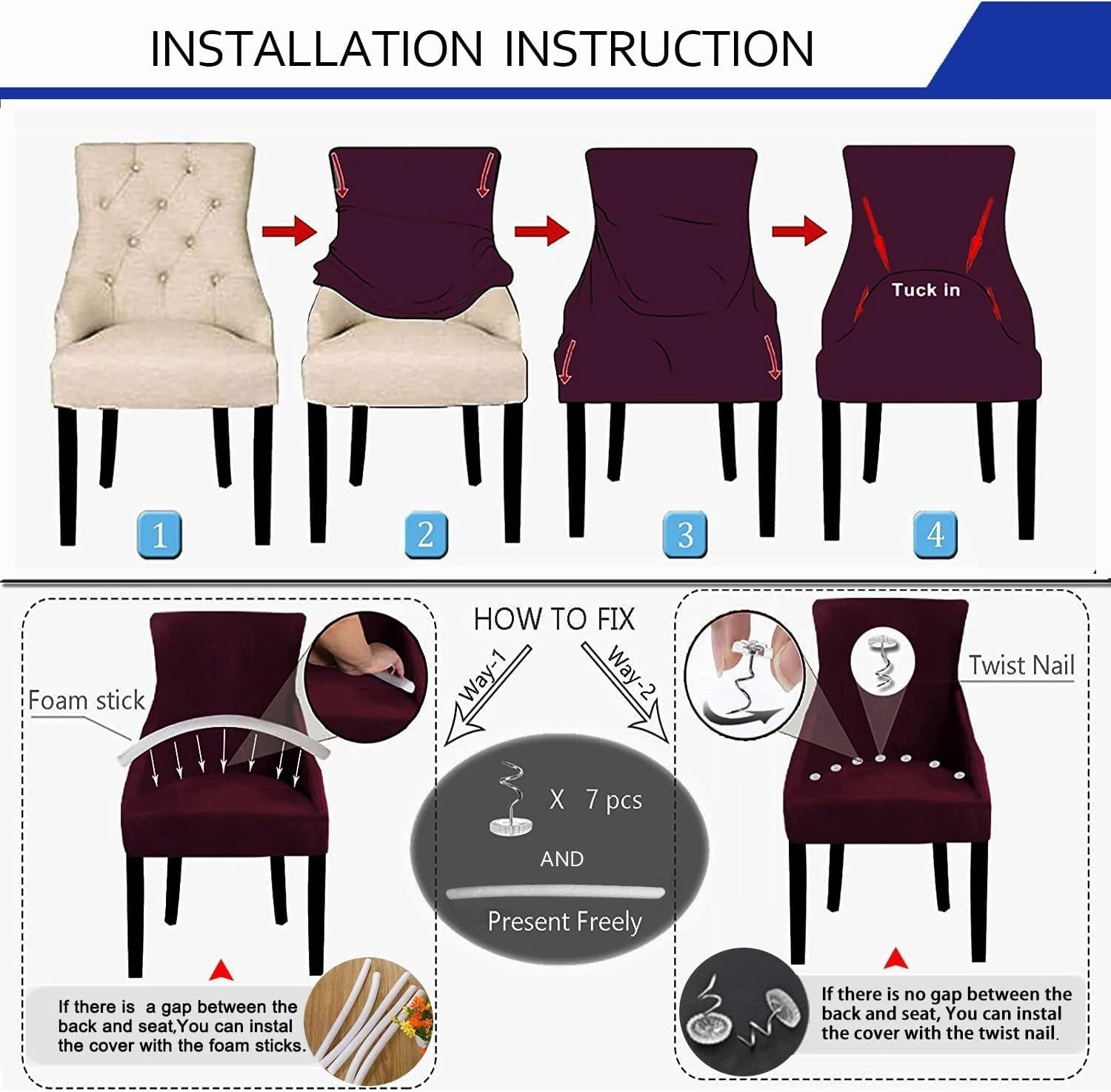 Wingback Side Chair Cover Stretch Dining Chair Covers Slipcovers Reusable Sloping Arm Chair Protector Cover Washable Upholstered Arm Dining Chair Cover for Dining Room Banquet Home Decor(A-green,6PCS)