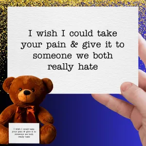 Wish I Could Take Your Pain Teddy Bear - PRICE INCLUDES FREE SHIPPING