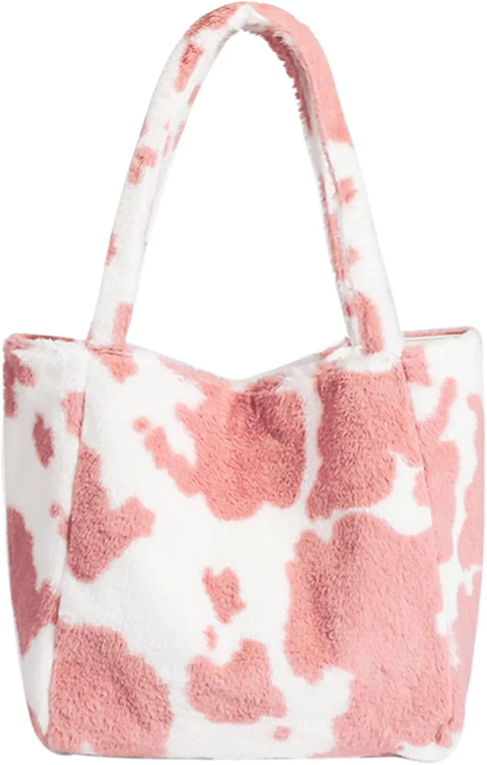 Women Ladies Cute Bear Plush Shoulder Bag Large Tote Handbag Purse Faux Fur Shopping Dating Bag