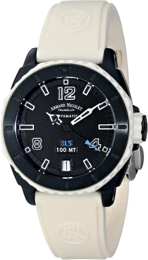 Women's 9615H-GR-G9615B SL5 Sporty Automatic D.L.C. Black Stainless Steel Watch