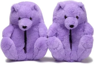 Women's Teddy Bear Slippers Mom Gift Slippers Cozy Women Fuzzy Indoor House Shoes Fun Costume for Adults Cute Animal Slides for Women Her Birthday Valentine's Gift Ideas