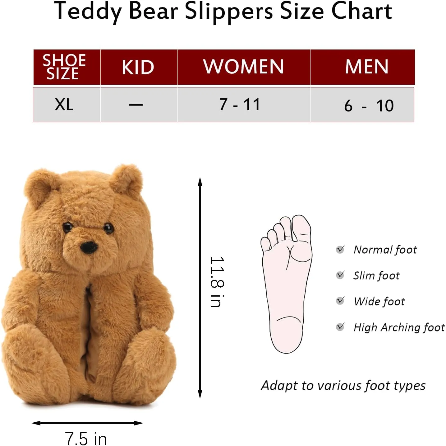 Women's Teddy Bear Slippers Mom Gift Slippers Cozy Women Fuzzy Indoor House Shoes Fun Costume for Adults Cute Animal Slides for Women Her Birthday Valentine's Gift Ideas