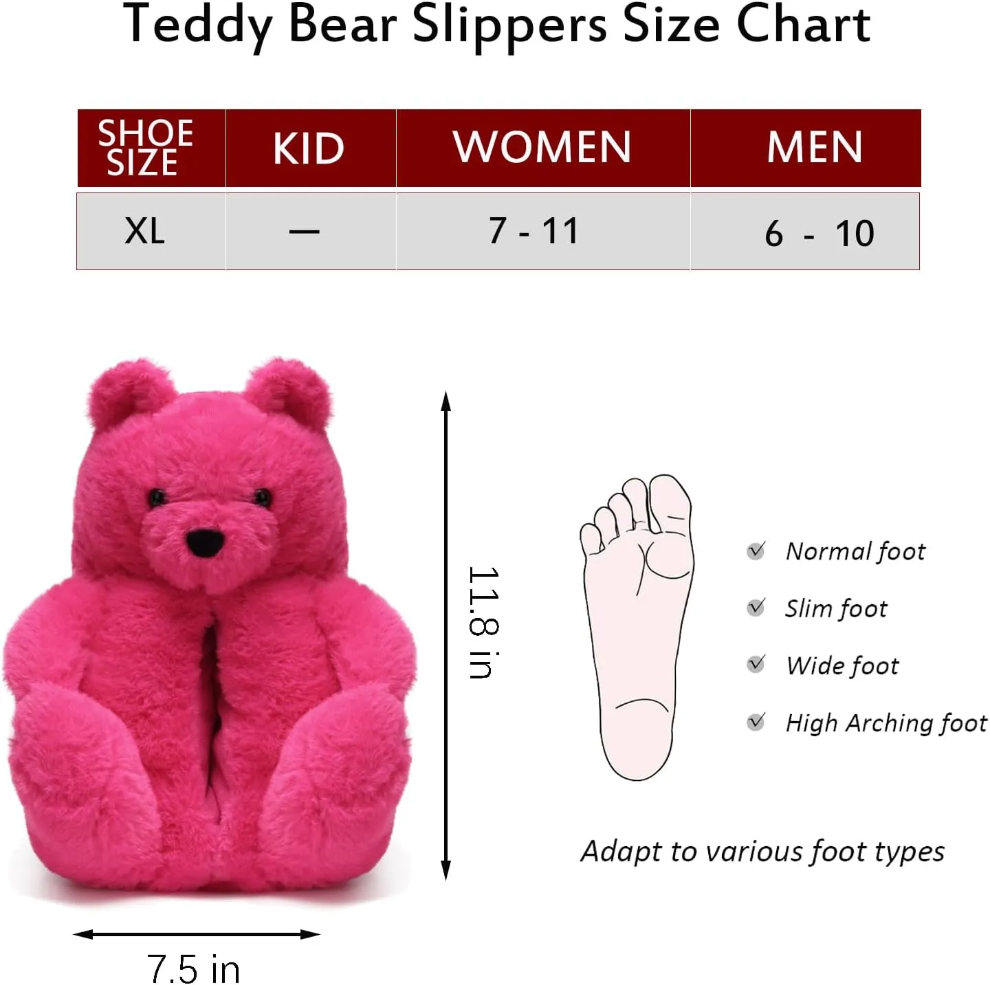Women's Teddy Bear Slippers Mom Gift Slippers Cozy Women Fuzzy Indoor House Shoes Fun Costume for Adults Cute Animal Slides for Women Her Birthday Valentine's Gift Ideas