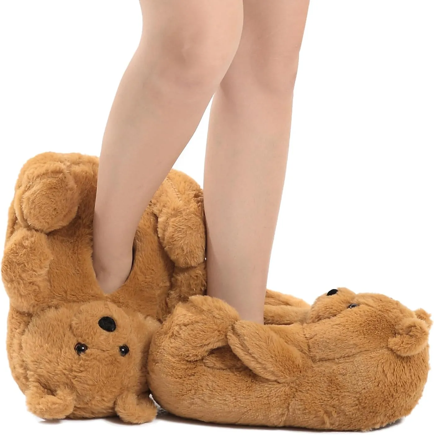 Women's Teddy Bear Slippers Mom Gift Slippers Cozy Women Fuzzy Indoor House Shoes Fun Costume for Adults Cute Animal Slides for Women Her Birthday Valentine's Gift Ideas
