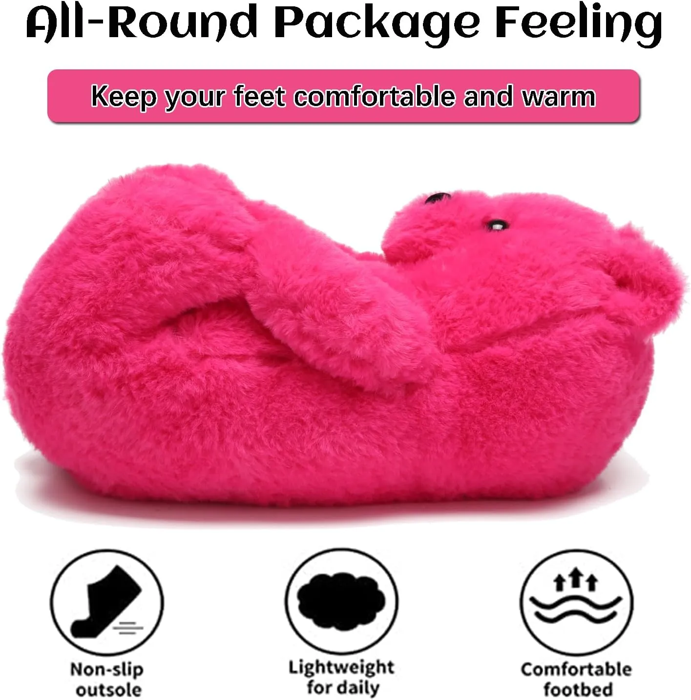 Women's Teddy Bear Slippers Mom Gift Slippers Cozy Women Fuzzy Indoor House Shoes Fun Costume for Adults Cute Animal Slides for Women Her Birthday Valentine's Gift Ideas