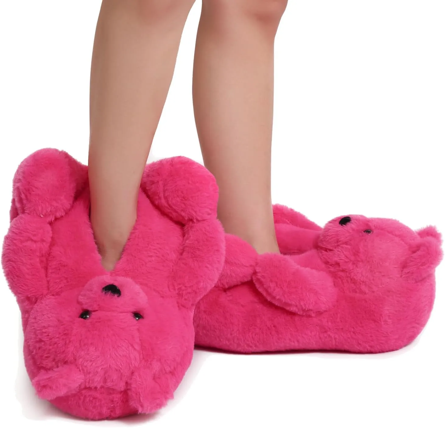 Women's Teddy Bear Slippers Mom Gift Slippers Cozy Women Fuzzy Indoor House Shoes Fun Costume for Adults Cute Animal Slides for Women Her Birthday Valentine's Gift Ideas