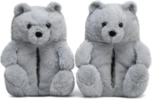 Women's Teddy Bear Slippers Mom Gift Slippers Cozy Women Fuzzy Indoor House Shoes Fun Costume for Adults Cute Animal Slides for Women Her Birthday Valentine's Gift Ideas