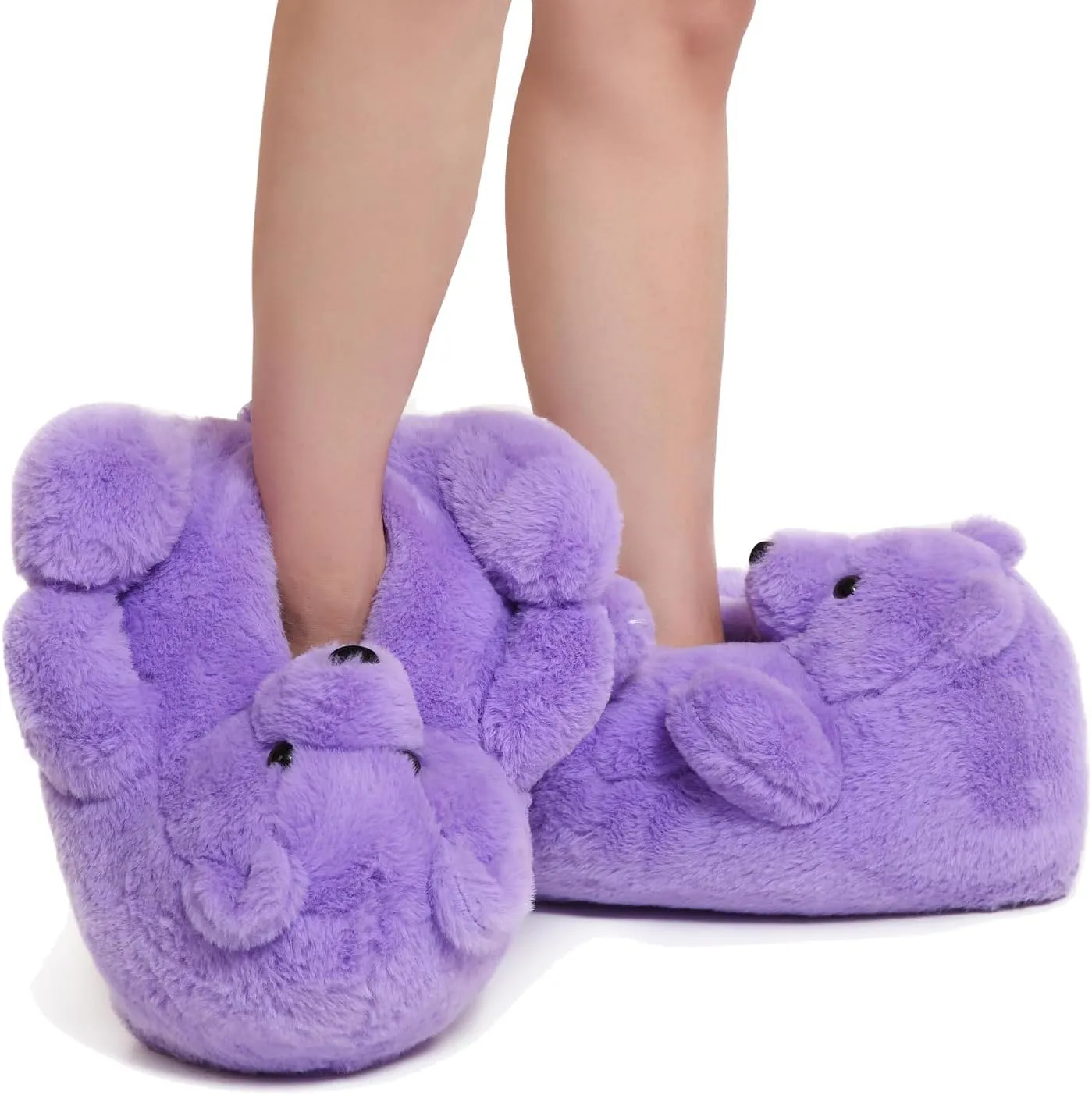 Women's Teddy Bear Slippers Mom Gift Slippers Cozy Women Fuzzy Indoor House Shoes Fun Costume for Adults Cute Animal Slides for Women Her Birthday Valentine's Gift Ideas