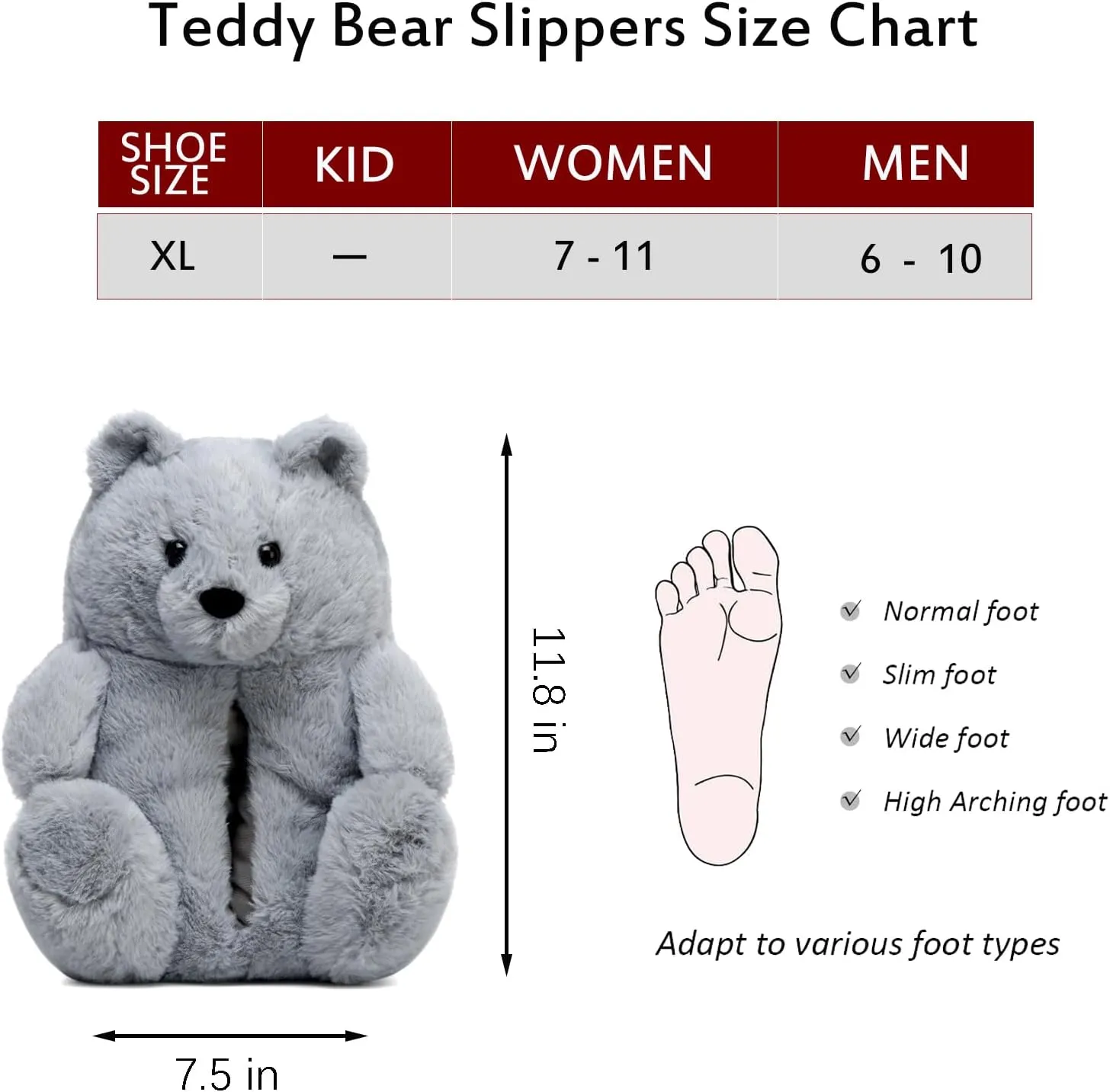 Women's Teddy Bear Slippers Mom Gift Slippers Cozy Women Fuzzy Indoor House Shoes Fun Costume for Adults Cute Animal Slides for Women Her Birthday Valentine's Gift Ideas