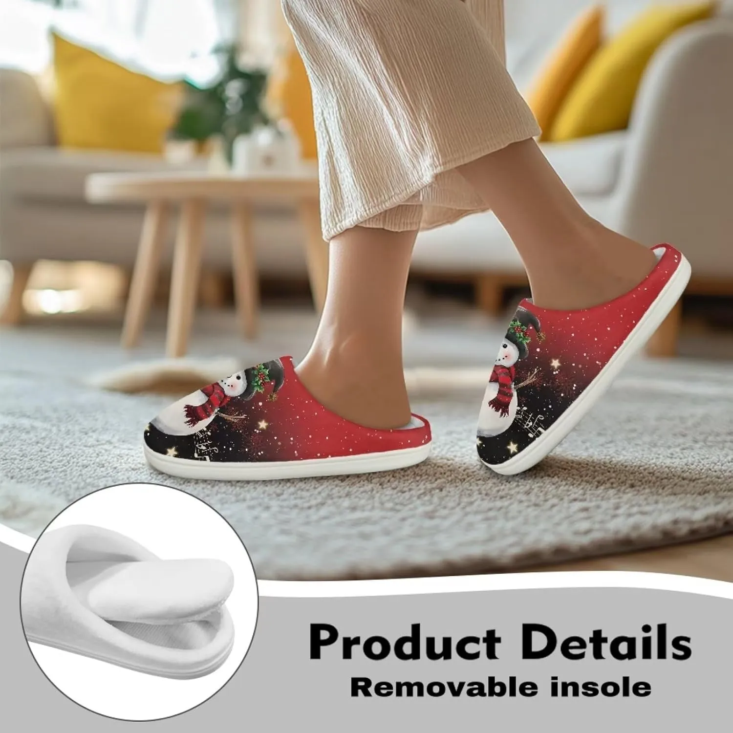 Women's Winter Home Slippers with Cute Cartoon Giraffe Design, Comfortable Indoor or Outdoor Kitchen Bedroom Shoes