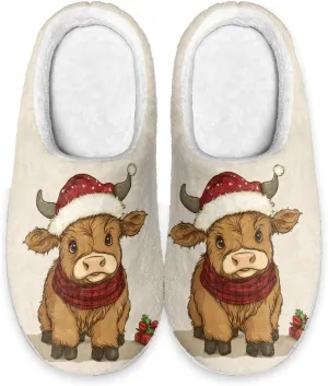 Women's Winter Home Slippers with Cute Cartoon Giraffe Design, Comfortable Indoor or Outdoor Kitchen Bedroom Shoes