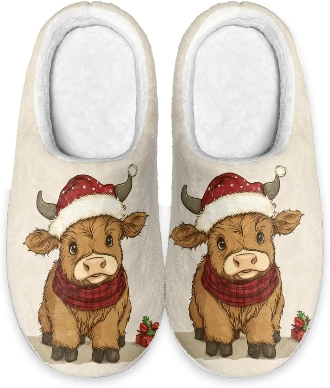 Women's Winter Home Slippers with Cute Cartoon Giraffe Design, Comfortable Indoor or Outdoor Kitchen Bedroom Shoes
