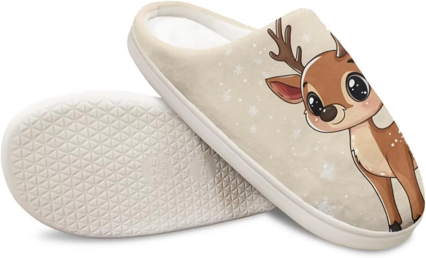 Women's Winter Home Slippers with Cute Cartoon Giraffe Design, Comfortable Indoor or Outdoor Kitchen Bedroom Shoes