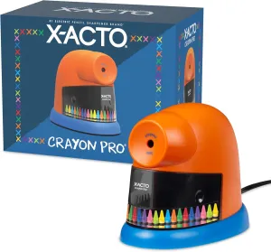 X-ACTO Pro Electric Crayon Sharpener, SafeStart Auto-Motor, Ideal for Home and School Use