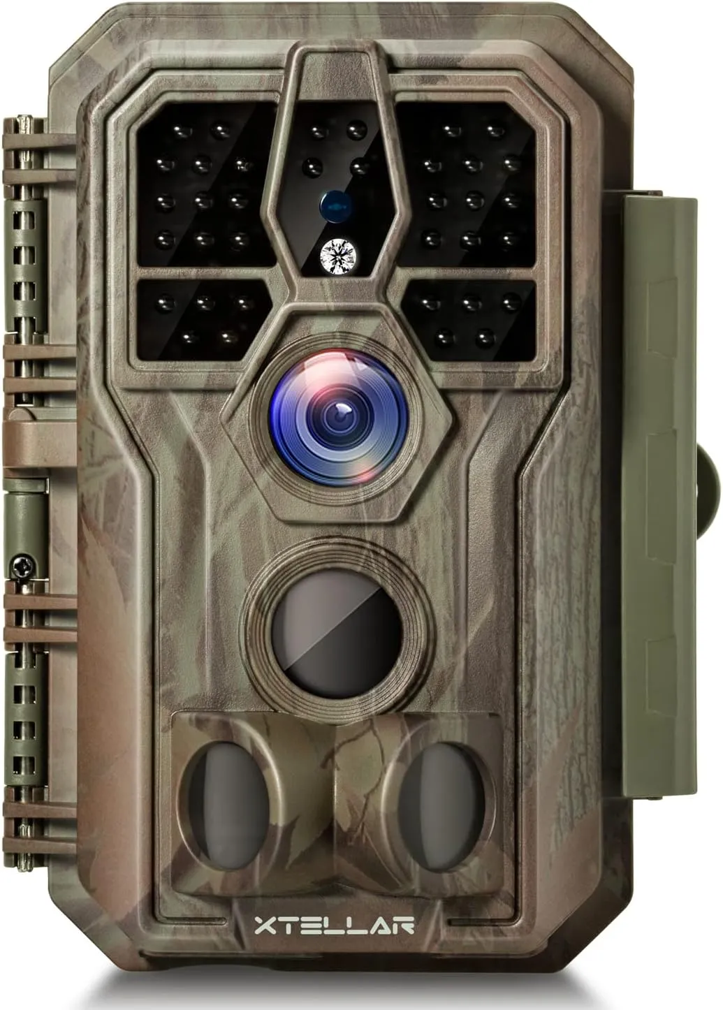 Xtellar Trail Camera 48MP 1296P IP66 Waterproof with Clear Night Vision and 3 Passive Infrared Motion Sensors for Hunting Scouting Range Control and Wildlife Researching (Camo Brown)
