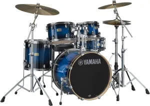 Yamaha Stage Custom Birch 5pc Shell Pack with a 22" Kick 14” Snare Drum in Deep Blue Sunburst for Students and Working Drummers (SBP2F50DUS)
