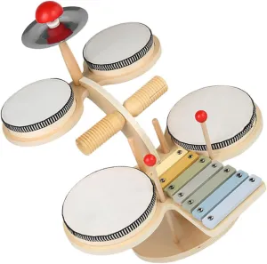 Yardwe 1 Set Drum Set Drum Set for Beginners Percussion Musical Instrument Safe and Reliable Educational for Ages Cultivates Musical Literacy