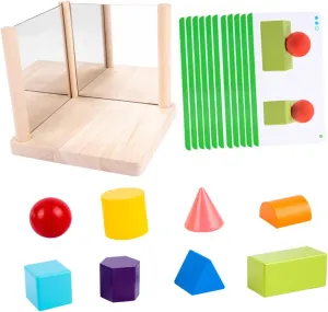 Yardwe 1 Set Geometric Shape Blocks Interactive Educational Plaything for Safe Natural Material Develop Shape Cognition Hand Skills for Parent Activities