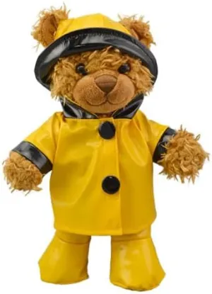 Yellow Rain Slicker with Hat & Boots - Adorable Outfit for 6-10 inch Plush Toys, Dolls, and Stuffed Animals Great for Playtime and Customizing Plush Friends