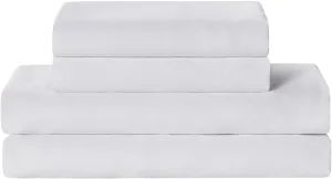 YnM Linen Sheet Set - Cozy, Skin-Friendly, and Eco-Friendly Pure Linen Sheets Collection, 4-Piece Set Includes Flat Sheet, Fitted Sheet, and 2 Pillowcases – Full, White