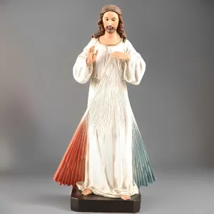Yu Yan Creative Home Gifts 5.9" H Divine Mercy Figure, Resin Statue, Religious Gift, Decoration, Collection, Durable, Long Lasting, Statue, Home Decor, Religious Decor