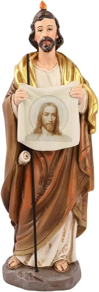 Yu Yan Creative Home Gifts Catholic St. Jude Statue, St. Jude Statue, Inspiring Home Decor, Religious Gift, 8" Tall, Sculpture