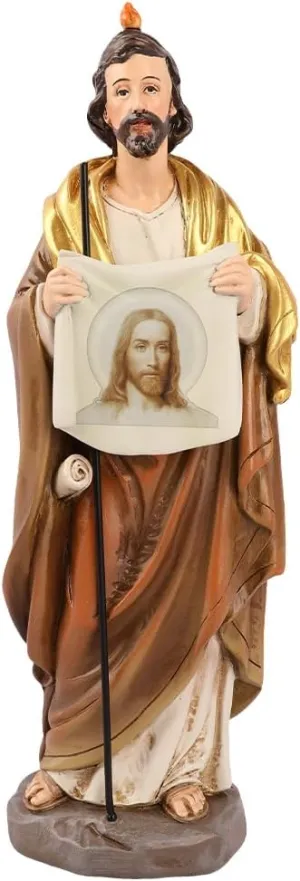Yu Yan Creative Home Gifts Catholic St. Jude Statue, St. Jude Statue, Inspiring Home Decor, Religious Gift, 8" Tall, Sculpture