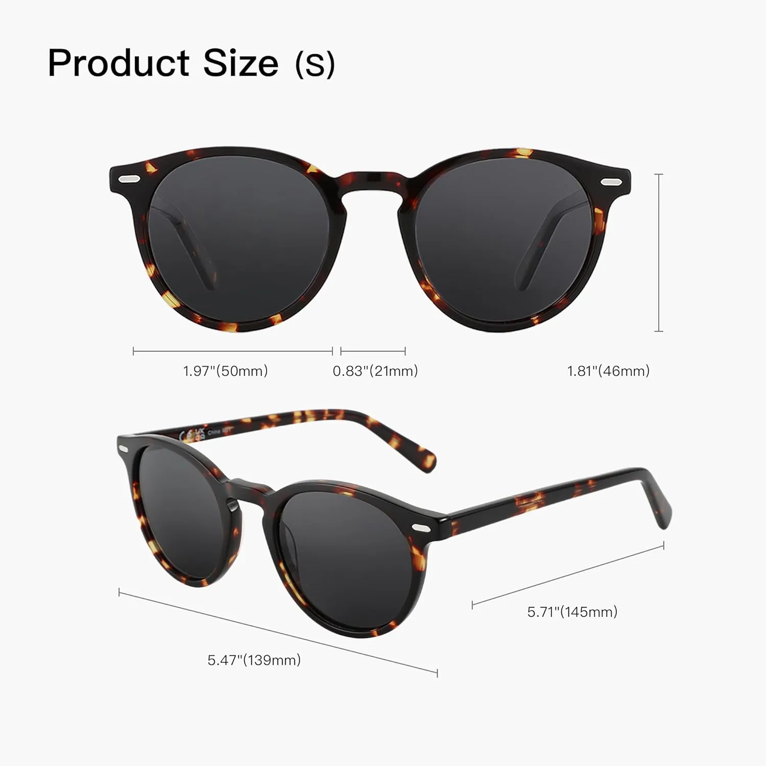 ZENOTTIC Polarized Sunglasses Women Small Round Sun Glasses Trendy Retro Sunglass UV Protection Shades for Men Womens