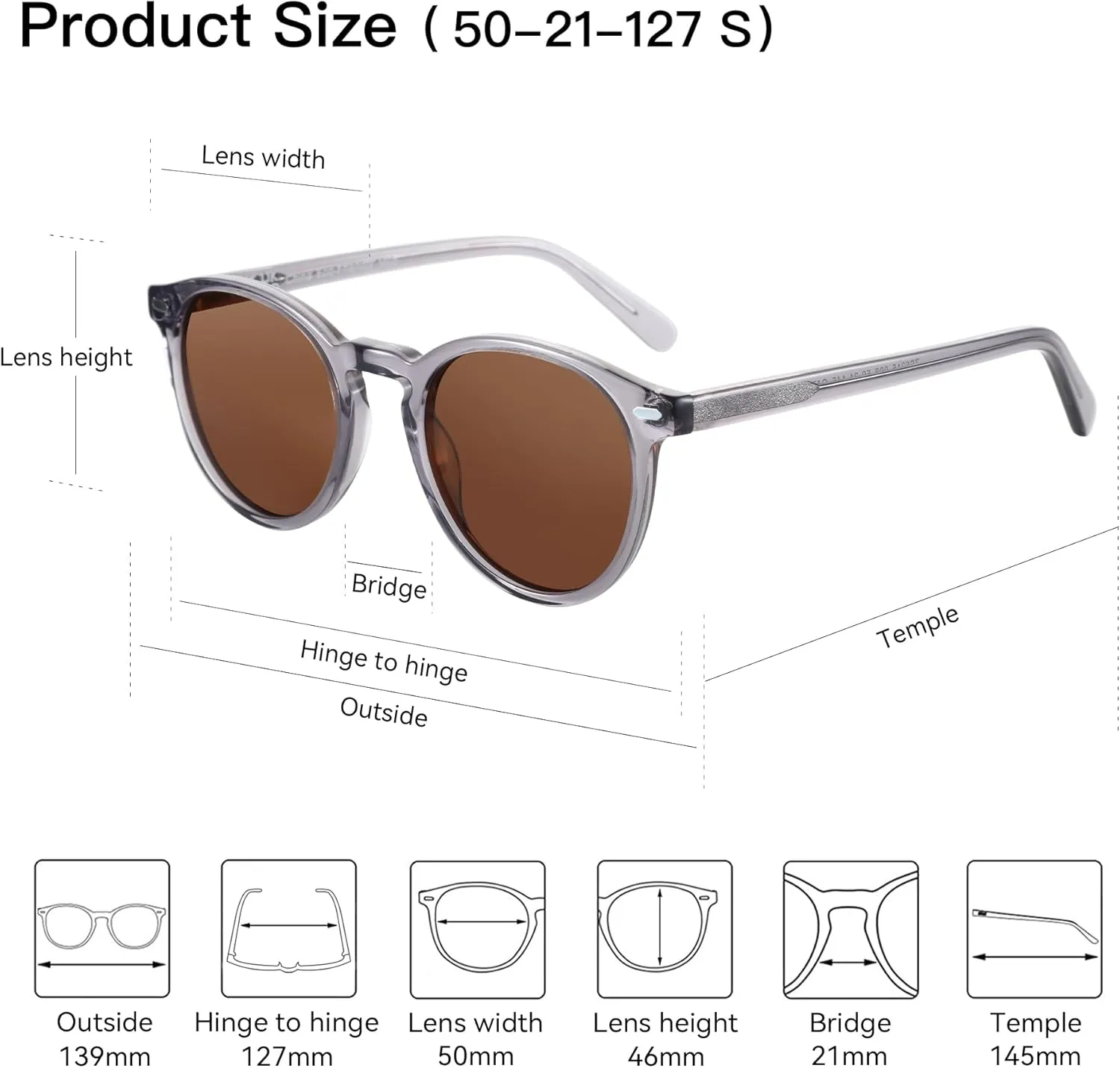 ZENOTTIC Polarized Sunglasses Women Small Round Sun Glasses Trendy Retro Sunglass UV Protection Shades for Men Womens