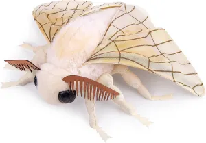 ZHONGXIN MADE Giant Silk Moth Plush - Lifelike 26" Silk Moth Stuffed Animal, Realistic Soft Big Wings Moth Weigted Toys, Simulation Butterfly Plushie Model Toy, Unique Plush Collection for Kids