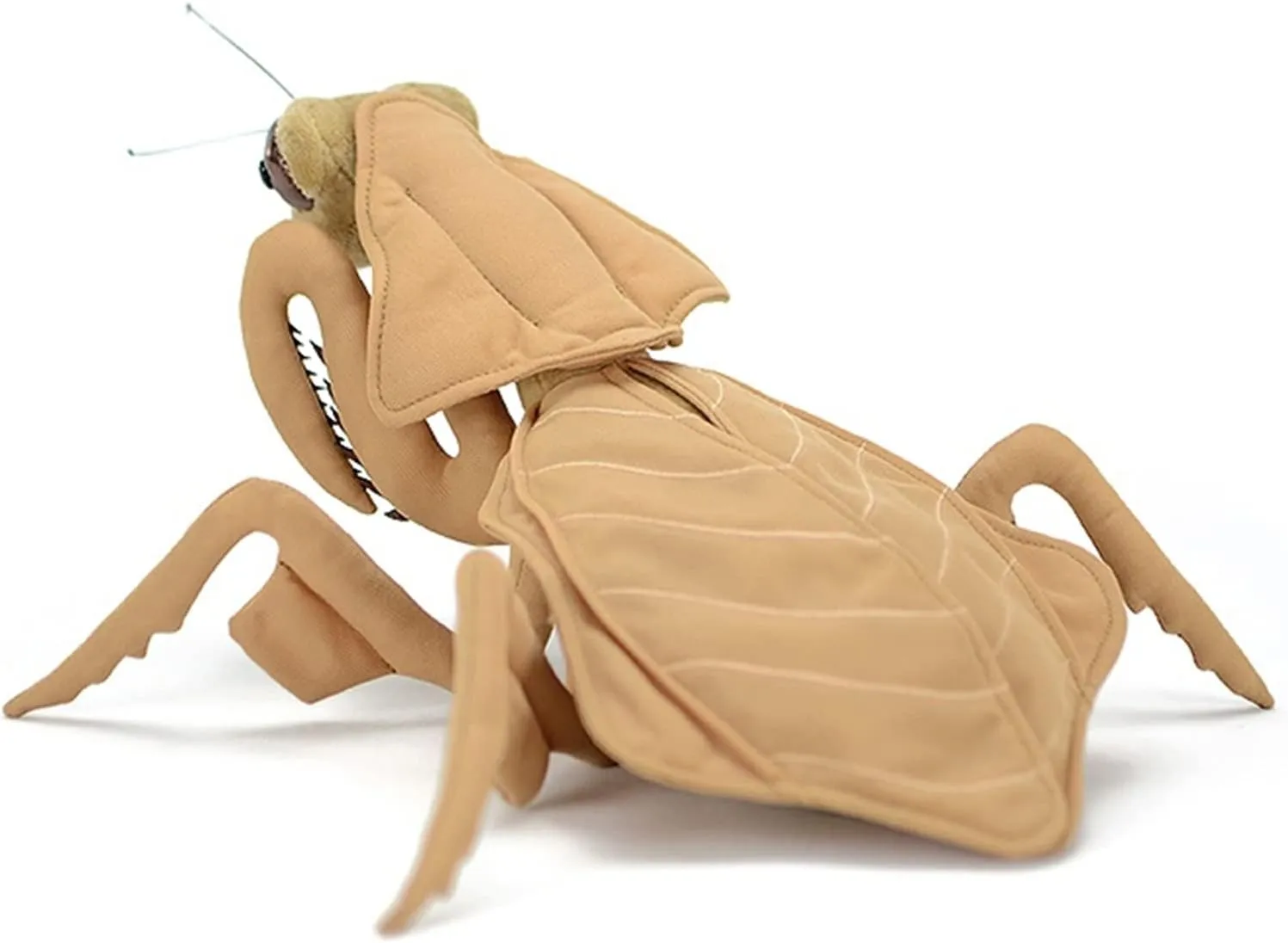 ZHONGXIN MADE Large Brown Mantis Plush Toy - Realistic Brown Praying Mantis Stuffed Animals 15in, Lifelike Soft Big Wings Insect Toys Real Plushie Toy, Unique Plush Gift Collection for Kids