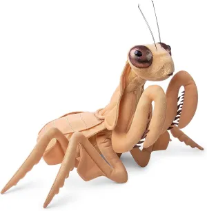 ZHONGXIN MADE Large Brown Mantis Plush Toy - Realistic Brown Praying Mantis Stuffed Animals 15in, Lifelike Soft Big Wings Insect Toys Real Plushie Toy, Unique Plush Gift Collection for Kids