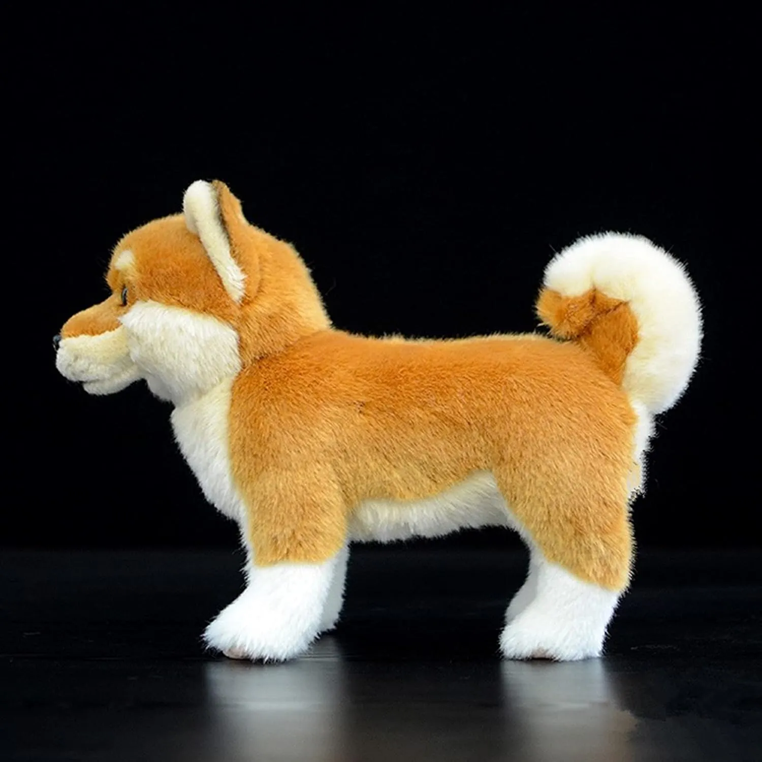 ZHONGXIN MADE Simulation Brown Shiba Inu Plush Toy - 12" Standing Shiba Inu Pet Stuffed Animal, Cute Dog Puppy Toy, Gift for Kids Birthday, Christmas, Halloween, Home Decor