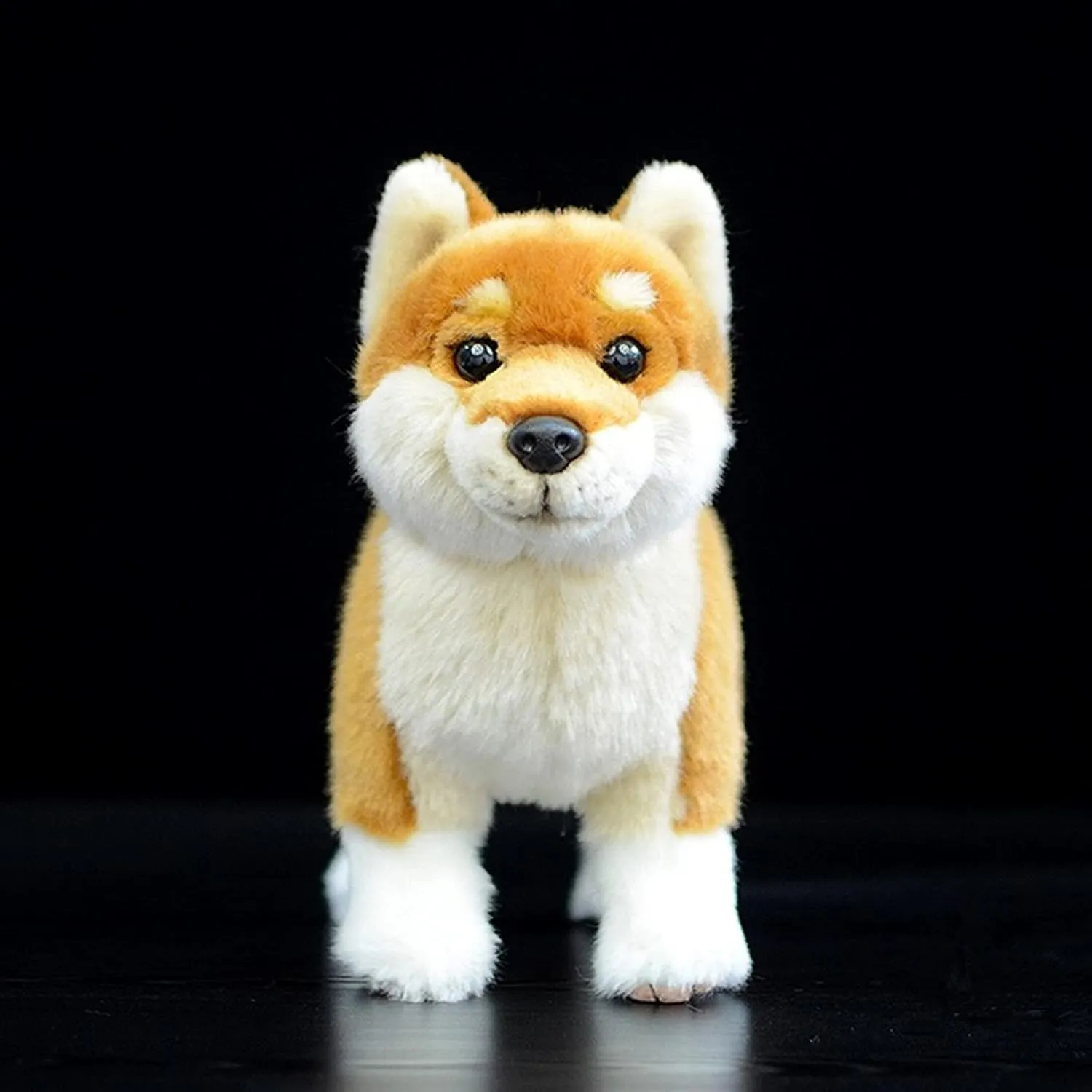 ZHONGXIN MADE Simulation Brown Shiba Inu Plush Toy - 12" Standing Shiba Inu Pet Stuffed Animal, Cute Dog Puppy Toy, Gift for Kids Birthday, Christmas, Halloween, Home Decor