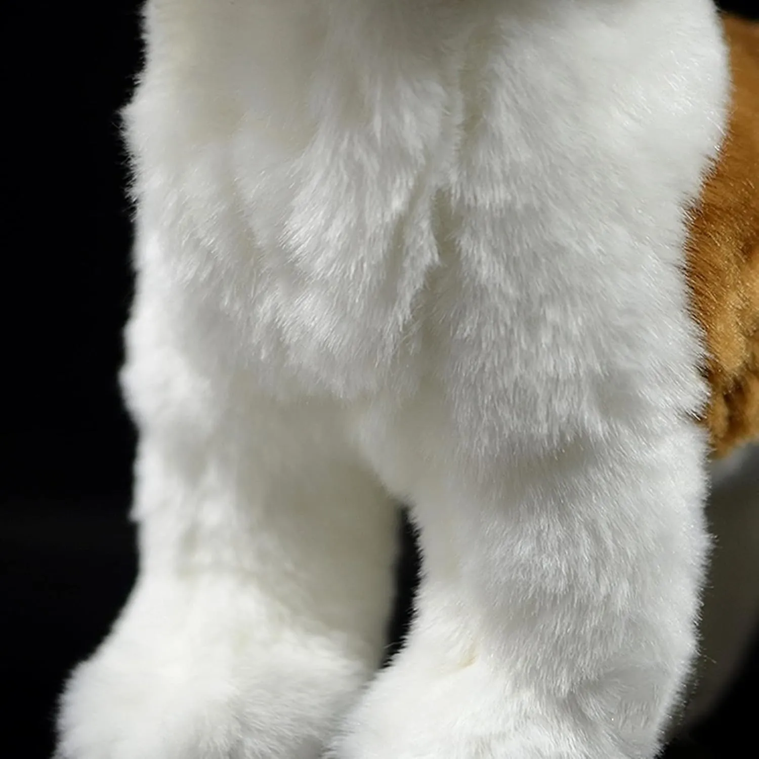 ZHONGXIN MADE Simulation Saint Bernard Dog Plush Toy - Realistic 12" Standing Soft Saint Bernard Pet Dog Stuffed Animal Puppy Model Toy, Unique Plush Gift Collection for Kids Birthday, Home Decor